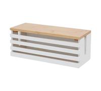 Boîte de rangement pour câbles, anti-cernes de fils, solution de gestion de bureau encombrée sans frais, design durable pour cuisine, armoire, bureau, installation à domicile 32,59 x 12,5 x 12,5 cm