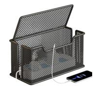 Boîte de rangement pour câbles - Cache-câbles robuste, résistant à la chaleur | Design en fer élégant, organiseur de grande capacité, gestion fiable des câbles pour salle d'étude, chambre à coucher