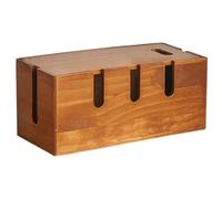 Boîte de rangement pour câbles de bureau - 30,5 x 14 x 13,5 cm - Protection de câble robuste avec serre-câbles, rallonge, compartiments de rangement cachés, câbles pour arbe