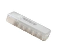 Boîte de rangement pour câbles de données avec couvercle anti-poussière 7 compartiments 285 x 85 x 58 mm Blanc