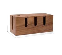 Boîte de Rangement pour câbles en Bois Boîte de Gestion des câbles en Bois for multiprises, Panneaux de Brassage, routeurs et Cordons Sombres et clairs(Light Color)