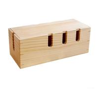 Boîte de rangement pour câbles en bois, chargement sans fil, organiseur de tri en bois pour la maison, le bureau, les câbles USB (couleur bois)