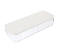 Boîte de Rangement pour Câbles en PP avec Couvercle et Compartiments | Séparateurs Amovibles, Extérieur Transparent, Organisation du Bureau, pour Tiroir et Bureau