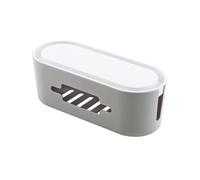 Boîte de Rangement pour Câbles Pp avec Couvercle, Organiseur de Prises | Rangement pour Adaptateurs et Fils, Usage sur Table Angle, Cache Discret pour Intérieur