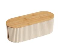 Boîte de rangement pour câbles, rangement de câbles, 33 x 13 x 11 cm, cache-caches, anti-cernes, gestion de bureau bien rangée pour salle d'étude, salon, chambre à coucher, PP et housse en bois