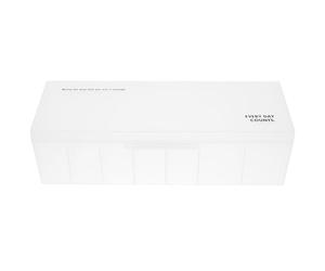 Boîte de Rangement pour Câbles USB PP Couvercle, Bureau | Extérieur Transparent, Cloisonnement Pratique, Grille Multiple, Usage au Bureau la Maison, Blanc