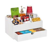 Boîte de rangement pour capsules de café - Organisateur de pod - Support de boissons en bois - Design de tiroirs en bois massif à compartiments multiples - Pour la maison, la cuisine, le bureau H