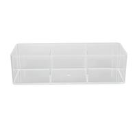 Boîte de rangement pour capsules d'ongles à 3 compartiments, transparente et ouverte, idéale pour ranger vos outils.