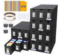 Boîte de rangement pour cartes à collectionner, plus de 18 000 cartes pour affichage Commander, organiseur de cartes à collectionner avec 48 intercalaires, étiquettes et rubans, boîte de rangement