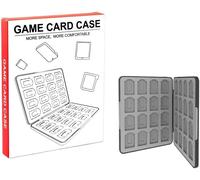 Boîte de Rangement pour Cartes de Jeu Switch/Switch OLED/Lite-Étui en Silicone Magnétique Antichoc,Capacité 32 Cartes,Coffret Compact de Stockage pour Nintendo Switch (Noir)