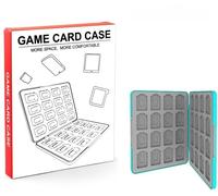 Boîte de Rangement pour Cartes de Jeu Switch/Switch OLED/Lite-Étui en Silicone Magnétique Antichoc,Capacité 32 Cartes,Coffret Compact de Stockage pour Nintendo Switch (Bleu)
