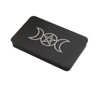 Boîte de rangement pour cartes de tarot en fer, accessoire de jeu de table, boîte de protection légère pour l'école, les voyages, l'intérieur et l'extérieur, les réunions de famille, les pique-niques