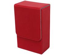 Boîte de Rangement pour Cartes de Tarot, Étui de Collection Rigide Motif Lune Rouge, Protection Imperméable et Antidérapante, Accessoire Mystique pour Voyants et Collectionneurs