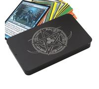 Boîte de rangement pour cartes de tarot | Étui de rangement en fer pour cartes de tarot de taille standard | Accessoire de jeu de table, boîte de protection légère pour l'école, les voyages