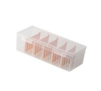 Boîte de rangement pour cartes en plastique transparent de capacité avec couvercle et séparateurs réglables pour organiser les cartes, cartes mémoire, cartes de visite, rangement bureau