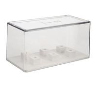 Boîte de Rangement pour Cartouche Phonographe Vinyle, 4 Positions, Blanc | Plastique, Couvercle Hermétique, Ouverture Fluide, Protection Anti-poussière, Format Compact pour Cartouche Phonographe