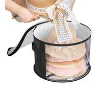 Boîte de rangement pour chapeaux - Boîte de rangement transparente pour chapeaux avec fermeture éclair | Boîte de rangement pliable de grande capacité, sac d'âme