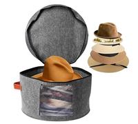 Boîte De Rangement Pour Chapeaux - Boîtes À Chapeaux Pliables Avec Couvercles | Poubelle De Rangement Avec Poignée, Conteneur Portable Pour Écharpes, Serviettes, Draps, Gants, Sous-vêtements, Couvertu