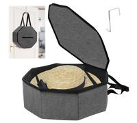 Boîte de Rangement pour Chapeaux pour Homme et Femme, Boîte à Hats pour Le Voyage et Le Storage, Sac Rangement Pliable pour Chapeaux Cowboy avec poignée, Grand Sac Transport pour Hats, 17x7 Inch Gris