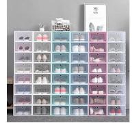 Boîte de rangement pour chaussures - TBEST - Transparente - Empilable - Vert