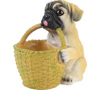 Boîte de rangement pour clés de chiot Ornement de bureau en résine pour chien pour entrée, salon, décoration d'intérieur Type A