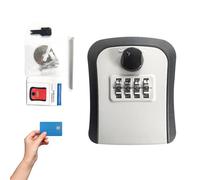 Boîte de rangement pour clés - Robuste et sûr, système de code à quatre chiffres, boîtier inviolable, organiseur solide | Boîte de rangement pour clés pour entrée de propriété sans clé