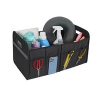 Boîte De Rangement Pour Coffre | Organisateur Compartimenté Pour Coffre,Organisateur De Courses Pour Intérieur De Voiture Robuste Avec Poignée 56L Pour Voyage, Camping, Banquette Arrière