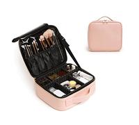 Boîte de rangement pour cosmétiques - Grande capacité - En cuir - Résistante aux chocs - Pour esthéticienne - Pour voyage - Pour le lavage et le maquillage, b, S-25.5cm/10.03inch