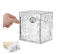 Boîte de rangement pour cotons-tiges | Distributeur de colle sans perçage | Organisateur de cotons-tiges mural | Pour salle de bain, chambre à coucher, salle de douche, chambre d'étudiant, rouges à