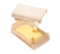 Boîte de rangement pour couper le beurre, beurrier avec couvercle et spatule en acier inoxydable, boîte de rangement pour beurre alimentaire ABS pour comptoir frais (boîte à beurre)