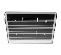 Boîte de Rangement pour Couteaux Murale Multi-couche en Acrylique Noir | Organisation Visuelle Claire, Gain de Place, Protège le Tranchant, Cuisine Compacte et Collection