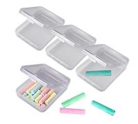 Boîte de rangement pour craie - Lot de 4 boîtes à craie pour tableau noir | Organiseur transparent pour économiser de l'espace pour enseigner, salle de classe, université, salle d'étude | Accessoire