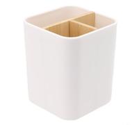 Boîte de rangement pour dentifrice en bois Motif marbre | Inserts détachables, disposition personnalisée, reconfiguration facile, s'adapte à différentes tailles de brosses