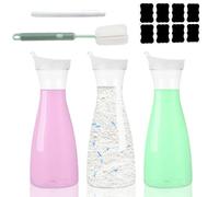 Boîte de rangement pour détergent, 1,5 l, pour adoucissant, 3 boîtes de rangement pour poudre à lessive, récipient pour dosettes de linge, utilisation dans les détergents liquides, adoucissants