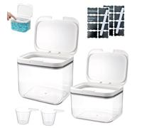 Boîte de Rangement pour Détergent, 2,8L+ 4,5L Boite Lessive, Boîte de Rangement pour Poudre Lessive en Poudre, Boite Rangement Plastique, Récipient pour Poudre à Lessive avec Couvercle à Pression