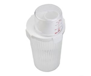 Boîte de rangement pour détergent en poudre et liquide avec des proportions équilibrées pour plus de stabilité et de facilité d'utilisation (ronde [1350 ml])
