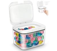 Boîte de Rangement pour Détergents, 2,8 L Boîte à Lessive Polyvalente, Récipient pour avec Couvercle à Pression, Grande Capacité Durable Boite Lessive