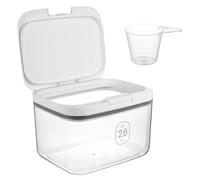 Boîte de Rangement pour Détergents, 2,8 L Distributeur Lessive Liquide, Récipient pour Poudre à Lessive à un bouton pour Rangement Buanderie Organisation Perles de Lessives