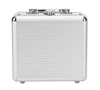 Boîte de Rangement pour Disque Dur en Alliage D'aluminium, ABS, Eva Silver 20 Baies 2,5 Pouces avec Verrouillage de sécurité 2 Clés Poignée ABS Boîtier Antichoc pour Disques