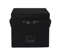 Boîte de Rangement pour Disques, Organisateur Pliable de Grande capacité pour Support de Collection de Musique dans la Voiture, Le Bureau à Domicile, Tissu Oxford, Taille 12,99x12,99x12,99