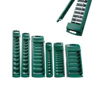 Boîte de rangement pour douilles d'entraînement de 1/4", 3/8", 1/2", support en plastique ABS pour douilles d'entraînement et outils de mécanicien, atelier et garage (long 12,7 mm)