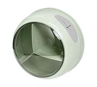 Boîte de rangement pour emballage alimentaire avec couvercle transparent, support mural, rotation à 360°, 24,5 x 24,5 x 13 cm, vert