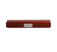 Boîte de rangement pour embouchure de flûte - Construction en bois avec rembourrage intérieur doux - Accessoire portable - Texture bois
