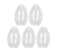 Boîte de Rangement pour éponge de Maquillage, 5 pièces, étui Portable Transparent en Forme d'œuf, Support de mélangeur, conteneur