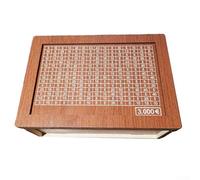 Boîte de rangement pour espèces avec comptoir intégré et deux emplacements, tirelire en bois conçue pour aider à atteindre des objectifs financiers pour adolescents et adultes (3000 marron clair)