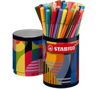 STABILO Feutres de coloriage Pen 68 Arty 45 couleurs Pot métal