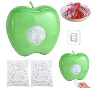 Boîte de Rangement pour Film Alimentaire,avec 200 Sachets Couvertures Alimentaires,Ensemble de Film Plastique Alimentaire,Distributeur de Film Alimentaire,Rangement Sac Plastique Mural