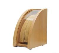 Boîte de rangement pour filtre à café en bois et acrylique avec couvercle pour méthode de versement à la main, design anti-poussière pour protéger les papiers dans les stations de café à domicile (E)