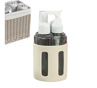 Boîte de rangement pour flacons cosmétiques - Distributeur de recharge à compartiments, design aérosol compact, solution de rangement portable anti-fuite pour articles de toilette - Organisation