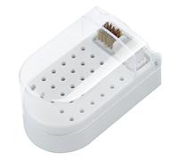 Boîte de rangement pour forets à 30 trous, support de tête de meulage, nettoyant et anti-poussière pour manucure